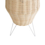 GloboStar® BOLSON 02012 Boho Επιδαπέδιο Φωτιστικό Μονόφωτο 1 x E27 IP20 Μπεζ Ξύλο με Λευκό Μέταλλο - Μ30 x Π30 x Υ70cm - Image 6