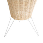 GloboStar® BOLSON 02013 Boho Επιδαπέδιο Φωτιστικό Μονόφωτο 1 x E27 IP20 Μπεζ Ξύλο με Λευκό Μέταλλο - Μ30 x Π30 x Υ120cm - Image 6