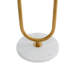 GloboStar® CORDELIA 02025 Μοντέρνο Επιδαπέδιο Φωτιστικό Μονόφωτο 1 x E27 IP20 Χρυσό Αλουμίνιο, Λευκό Γυαλί με Λευκό Μάρμαρο - Μ30 x Π38 x Υ180cm - Image 7