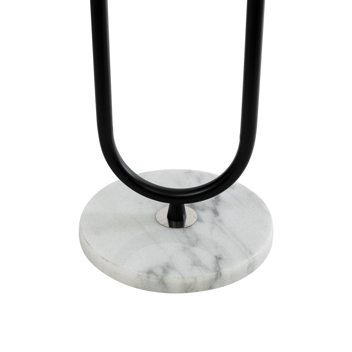 GloboStar® CORDELIA 02026 Μοντέρνο Επιδαπέδιο Φωτιστικό Μονόφωτο 1 x E27 IP20 - Μαύρο Αλουμίνιο, Λευκό Γυαλί με Λευκό Μάρμαρο - Μ30 x Π38 x Υ180cm - Image 7