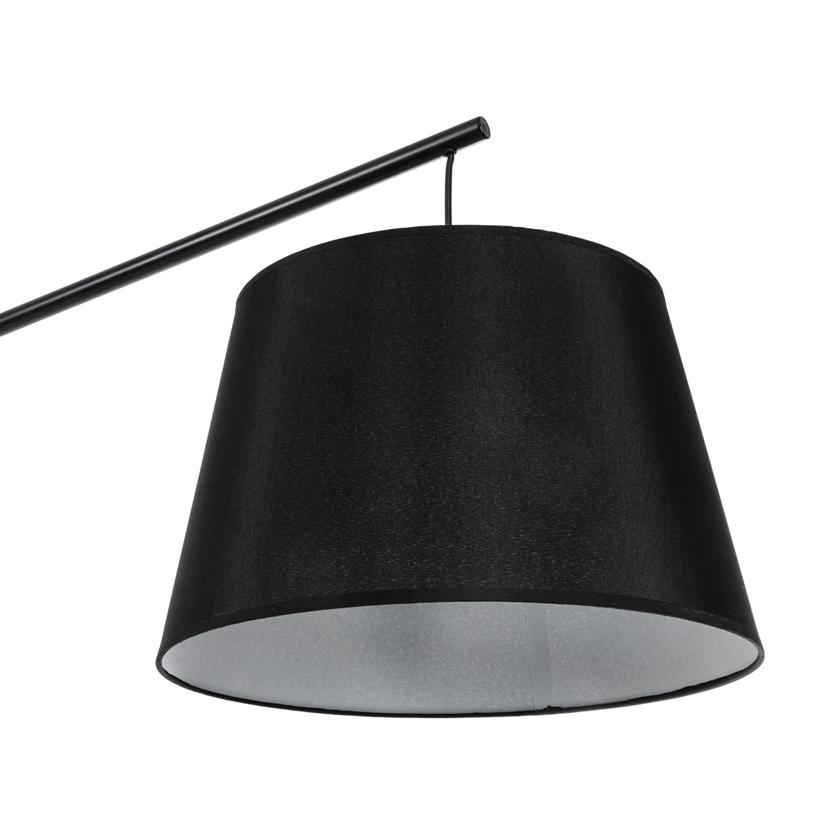 GloboStar® KELSIE 02029 Μοντέρνο Επιδαπέδιο Φωτιστικό Μονόφωτο 1 x E27 IP20 Μαύρο Μέταλλο, Μαύρο Ύφασμα με Μπεζ Ξύλο - Μ40 x Π125 x Υ140cm - Image 6