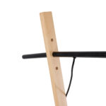 GloboStar® KELSIE 02029 Μοντέρνο Επιδαπέδιο Φωτιστικό Μονόφωτο 1 x E27 IP20 Μαύρο Μέταλλο, Μαύρο Ύφασμα με Μπεζ Ξύλο - Μ40 x Π125 x Υ140cm - Image 7