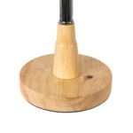 GloboStar® COVE 02036 Μοντέρνο Επιτραπέζιο Φωτιστικό Μονόφωτο 1 x E27 AC220-240V IP20 - Φ12 x Υ25cm - Μπεζ Ξύλινο & Γυάλινη Γαλακτερή Μπάλα - Image 5