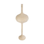 GloboStar® ALADDIN 02052 Boho Επιδαπέδιο Φωτιστικό Μονόφωτο 1 x E27 IP20 Μπεζ Ξύλο - Μ60 x Π60 x Υ180cm - Image 4