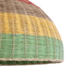 GloboStar® CABALLEROS 02054 Boho Κρεμαστό Φωτιστικό Καμπάνα Μονόφωτο 1 x E27 IP20 Πολύχρωμο Ξύλο - Μ70 x Π70 x Υ48cm - Image 7