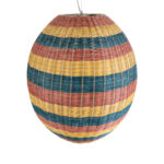 GloboStar® CABALLEROS 02066 Boho Κρεμαστό Φωτιστικό Πλέγμα Μονόφωτο 1 x E27 IP20 Πολύχρωμο Ξύλο - Μ70 x Π70 x Υ80cm - Image 6
