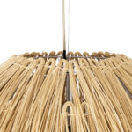 GloboStar® ARCHIPELAGO 02067 Boho Κρεμαστό Φωτιστικό Πλέγμα Μονόφωτο 1 x E27 IP20 Μπεζ Ξύλο - Μ100 x Π100 x Υ120cm - Image 7