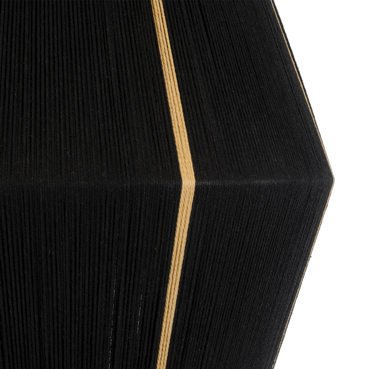 GloboStar® SALERNO 02078 Boho Κρεμαστό Φωτιστικό Πλέγμα Μονόφωτο 1 x E27 IP20 Μαύρο & Μπεζ Σχοινί - Μ50 x Π50 x Υ80cm - Image 7