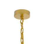 GloboStar® MISSOULA 02091 Boho Κρεμαστό Φωτιστικό Σχοινί Μονόφωτο 1 x E27 IP20 Μαύρο Ύφασμα με Χρυσό Μέταλλο - Μ60 x Π60 x Υ40cm - Image 8