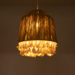 GloboStar® PUERTORICO 02092 Boho Κρεμαστό Φωτιστικό Καμπάνα Μονόφωτο 1 x E27 IP20 Μπεζ & Λευκό Σχοινί - Μ40 x Π40 x Υ45cm - Image 2