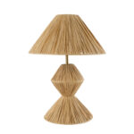 GloboStar® LUANA 02107 Boho Επιτραπέζιο Φωτιστικό Μονόφωτο 1 x E27 AC220-240V IP20 - Φ40 x Υ50cm - Μπεζ Καφέ Φυσική Ράφια Άχυρο Καπέλο - Image 2