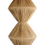 GloboStar® LUANA 02108 Boho Επιδαπέδιο Φωτιστικό Μονόφωτο 1 x E27 IP20 Μπεζ Ράφια - Μ60 x Π60 x Υ150cm - Image 6
