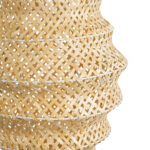 GloboStar® MAUI 02114 Boho Κρεμαστό Φωτιστικό Πλέγμα Μονόφωτο 1 x E27 IP20 Μπεζ Ξύλο - Μ30 x Π30 x Y77cm - Image 8