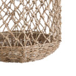GloboStar® ECUADOR 02117 Boho Κρεμαστό Φωτιστικό Πλέγμα Μονόφωτο 1 x E27 IP20 Μπεζ Rattan - Μ28 x Π28 x Υ40cm - Image 7