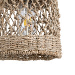 GloboStar® ECUADOR 02121 Boho Κρεμαστό Φωτιστικό Πλέγμα Μονόφωτο 1 x E27 IP20 Μπεζ Rattan - Μ20 x Π20 x Υ25cm - Image 8