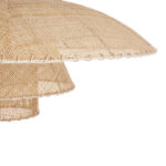 GloboStar® ZORA 02139 Boho Κρεμαστό Φωτιστικό Καμπάνα Μονόφωτο 1 x E27 IP20 Μπεζ Ύφασμα - Μ80 x Π80 x Υ32cm - Image 7