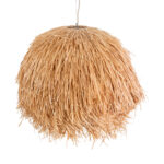 GloboStar® GUADELOUPE 02155 Boho Κρεμαστό Φωτιστικό Πλέγμα Μονόφωτο 1 x E27 IP20 Καφέ Ράφια - Μ80 x Π80 x Υ60cm - Image 6