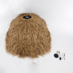 GloboStar® GUADELOUPE 02159 Boho Κρεμαστό Φωτιστικό Πλέγμα Μονόφωτο 1 x E27 IP20 Μπεζ Ράφια - Μ120 x Π120 x Υ100cm - Image 9