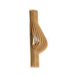 GloboStar® MIHIRO 02174 Boho Επιτοίχιο Φωτιστικό Απλίκα Μονόφωτο 1 x E27 IP20 Καφέ Ξύλο - Μ25 x Π13 x Υ40cm - Image 4
