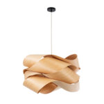 GloboStar® SARDIGNA 02180 Boho Κρεμαστό Φωτιστικό Πλέγμα Μονόφωτο 1 x E27 IP20 Καφέ Ξύλο - Μ60 x Π60 x Υ30cm - Image 3