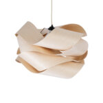 GloboStar® SARDIGNA 02181 Boho Κρεμαστό Φωτιστικό Πλέγμα Μονόφωτο 1 x E27 IP20 Μπεζ Ξύλο - Μ60 x Π60 x Υ30cm - Image 6