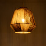 GloboStar® SALERNO 02187 Boho Κρεμαστό Φωτιστικό Πλέγμα Μονόφωτο 1 x E27 IP20 Πολύχρωμο Σχοινί - Μ50 x Π50 x Υ50cm - Image 2