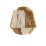 GloboStar® SALERNO 02187 Boho Κρεμαστό Φωτιστικό Πλέγμα Μονόφωτο 1 x E27 IP20 Πολύχρωμο Σχοινί - Μ50 x Π50 x Υ50cm - Image 4