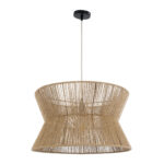 GloboStar® BISBEE 02204 Boho Κρεμαστό Φωτιστικό Πλέγμα Μονόφωτο 1 x E27 IP20 Μπεζ Σχοινί - Μ50 x Π50 x Υ28cm - Image 3