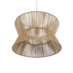 GloboStar® BISBEE 02204 Boho Κρεμαστό Φωτιστικό Πλέγμα Μονόφωτο 1 x E27 IP20 Μπεζ Σχοινί - Μ50 x Π50 x Υ28cm - Image 5