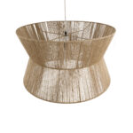 GloboStar® BISBEE 02205 Boho Κρεμαστό Φωτιστικό Πλέγμα Μονόφωτο 1 x E27 IP20 Μπεζ Σχοινί - Μ80 x Π80 x Υ48cm - Image 6