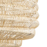 GloboStar® OREGON 02207 Boho Κρεμαστό Φωτιστικό Πλέγμα Μονόφωτο 1 x E27 IP20 Μπεζ Ξύλο - Μ80 x Π80 x Υ65cm - Image 7