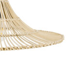 GloboStar® PALERMO 02208 Boho Κρεμαστό Φωτιστικό Πλέγμα Μονόφωτο 1 x E27 IP20 Μπεζ Ξύλο - Μ60 x Π60 x Υ20cm - Image 7