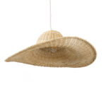 GloboStar® ESPARGOS 02214 Boho Κρεμαστό Φωτιστικό Πλέγμα Μονόφωτο 1 x E27 IP20 Μπεζ Ξύλο - Μ70 x Π70 x Υ35cm - Image 4