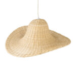 GloboStar® ESPARGOS 02214 Boho Κρεμαστό Φωτιστικό Πλέγμα Μονόφωτο 1 x E27 IP20 Μπεζ Ξύλο - Μ70 x Π70 x Υ35cm - Image 5