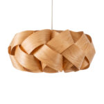 GloboStar® SARDIGNA 02218 Boho Κρεμαστό Φωτιστικό Πλέγμα Μονόφωτο 1 x E27 IP20 Καφέ Ξύλο - Μ60 x Π60 x Υ30cm - Image 4