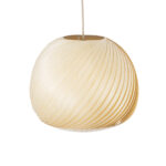 GloboStar® KAILANI 02242 Boho Κρεμαστό Φωτιστικό Καμπάνα Μονόφωτο 1 x E27 IP20 Μπεζ Ξύλο - Μ40 x Π40 x Υ30cm - Image 6