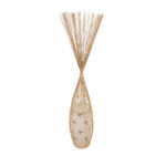 GloboStar® PORTONOVO S-02276 Boho Επιδαπέδιο Φωτιστικό Μονόφωτο 1 x E27 IP20 Μπεζ Ξύλο με Λευκό Ύφασμα - Μ35 x Π35 x Υ165cm - Image 4
