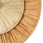 GloboStar® COLOMBO 02278 Boho Επιτοίχιο Φωτιστικό Απλίκα Μονόφωτο 1 x E27 IP20 Μπεζ Ράφια - Μ40 x Π40 x Υ9cm - Image 5