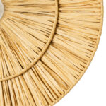 GloboStar® COLOMBO 02284 Boho Επιτοίχιο Φωτιστικό Απλίκα Μονόφωτο 1 x E27 IP20 Μπεζ Ράφια - Μ40 x Π40 x Υ9cm - Image 5