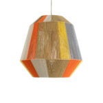 GloboStar® SALERNO 02289 Boho Κρεμαστό Φωτιστικό Πλέγμα Μονόφωτο 1 x E27 IP20 Πολύχρωμο Σχοινί - Μ50 x Π50 x Υ50cm - Image 4