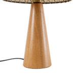 GloboStar® MASPALOMAS 02291 Boho Επιτραπέζιο Φωτιστικό Μονόφωτο 1 x E27 AC220-240V IP20 - Φ30 x Υ45cm - Μπεζ Ξύλινο Καμπάνα - Image 5