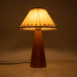 GloboStar® MASPALOMAS 02291 Boho Επιτραπέζιο Φωτιστικό Μονόφωτο 1 x E27 AC220-240V IP20 - Φ30 x Υ45cm - Μπεζ Ξύλινο Καμπάνα - Image 7