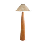 GloboStar® MASPALOMAS 02292 Boho Επιδαπέδιο Φωτιστικό Μονόφωτο 1 x E27 IP20 Καφέ Ξύλο με Μπεζ Ύφασμα - Μ55 x Π55 x Υ145cm - Image 3
