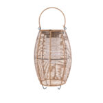 GloboStar® HESPELER 02305 Boho Αυτόνομο Ηλιακό Κρεμαστό/Επιτραπέζιο Φωτιστικό Φαναράκι LED SMD 5W 200lm - Φ25 x Υ45cm - με Ενσωματωμένη Μπαταρία 600mAh - Φωτοβολταϊκό Πάνελ και Αισθητήρα Ημέρας-Νύχτας με Ασύρματο Χειριστήριο IR Μπεζ Μπαμπού Αδιάβροχο IP65 Θερμό Λευκό 3000K - Image 3