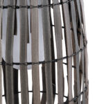 GloboStar® NETLEY 02306 Boho Αυτόνομο Ηλιακό Κρεμαστό/Επιτραπέζιο Φωτιστικό Φαναράκι LED SMD 5W 200lm - Φ30 x Υ50cm - με Ενσωματωμένη Μπαταρία 600mAh - Φωτοβολταϊκό Πάνελ και Αισθητήρα Ημέρας-Νύχτας με Ασύρματο Χειριστήριο IR Γκρι Μπαμπού Αδιάβροχο IP65 Θερμό Λευκό 3000K - Image 7