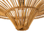 GloboStar® PALERMO 02308 Boho Φωτιστικό Οροφής Πλέγμα Μονόφωτο 1 x E27 IP20 Καφέ Ξύλο - Μ60 x Π60 x Υ36cm - Image 6