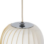 GloboStar® PRAIA 02316 Μοντέρνο Κρεμαστό Φωτιστικό Πλέγμα Δίφωτο 2 x E27 IP20 Μπεζ & Λευκό Ξύλο - Μ25 x Π25 x Υ112cm - Image 7