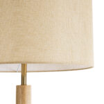 GloboStar® BERKBAY 02318 Boho Επιδαπέδιο Φωτιστικό Μονόφωτο 1 x E27 IP20 Μπεζ Ξύλο με Μπεζ Ύφασμα - Μ50 x Π50 x Υ150cm - Image 5