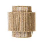 GloboStar® MABANA 02322 Boho Επιτοίχιο Φωτιστικό Απλίκα Μονόφωτο 1 x E27 IP20 Μπεζ Σχοινί - Μ23 x Π11 x Υ25cm - Image 4
