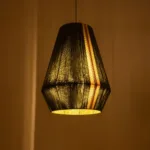 GloboStar® SALERNO 02335 Boho Κρεμαστό Φωτιστικό Πλέγμα Μονόφωτο 1 x E27 IP20 Πράσινο, Μπεζ & Καφέ Νήμα - Μ50 x Π50 x Υ60cm - Image 2